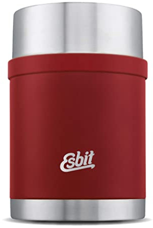 Esbit termobehållare sculptor för mat – varmhållningsbehållare 750 ml i vinröd – tillverkad av rostfritt stål för varm och kall mat