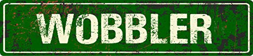 ANY AND ALL GRAPHICS WOBBLER 4x18 Green Grunge Style Rustic Vintage Look Novelty Aluminum Street Sign