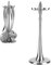 Porta Utensili da Cucina in Acciaio Inox,Porta Mestoli da Cucina con 6 Ganci,Porta Mestoli Girevole,Porta Utensili da Cucina Portamestoli Cucina Moderno,17×17×45 cm