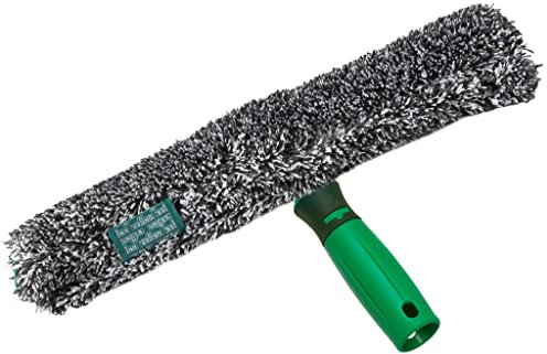 Unger ErgoTec Power - Lavavetri in Microfibra 100% Poliestere, con Manico a 2 componenti, Rivestimento in Velcro, per finestre Senza aloni BC350