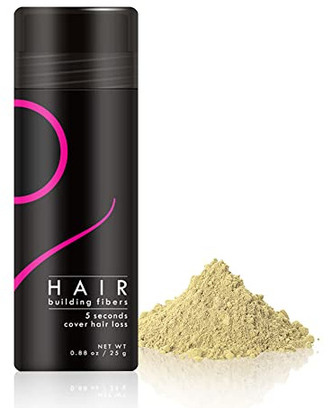 VOLLUCK Streuhaar Schütthaar zur Haarverdichtung, Haaransatz Kaschieren Haar Puder Ansatzspray Dunkelbraun Hair Fibers Hair styling Powder Haaransatz Spray Haarfasern - 25g (Gold)