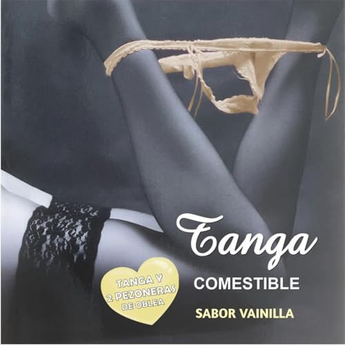 TANGA DE OBLEA Y 2 PEZONERAS CHICA SABOR VAINILLA
