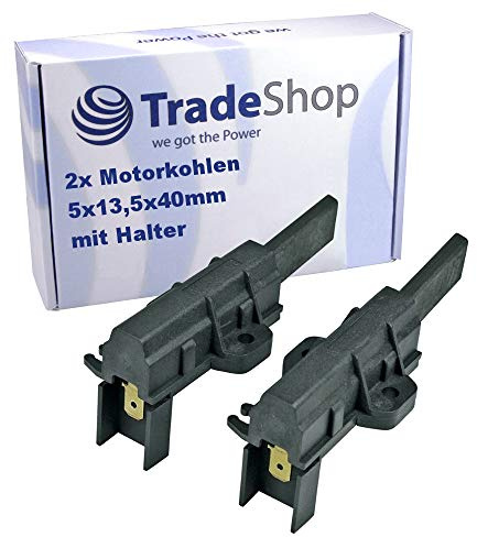 Trade-Shop 2x Kohlebürste Motorkohle mit Sockel kompatibel mit Samsung K1230E, MG70-X1031E, TG60-1028E, WF-R1065S Waschmaschine