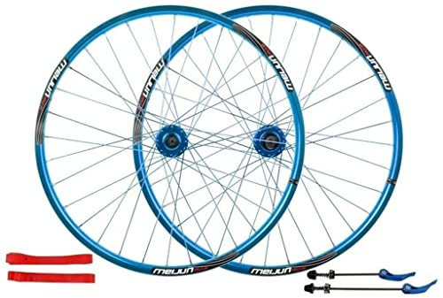 Laufradsatz Fahrrad-Laufradsatz 26 Zoll, doppelwandige Leichtmetallfelgen Scheibenbremskassette Fiywheel-Nabe 7/8/9/10 Geschwindigkeit 32H MTB-Fahrrad Vorder- und Hinterrad Straßenrad