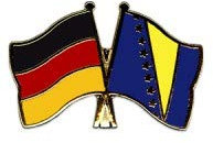 Freundschaftspin pins Deutschland - Bosnien-Herzegowina Fahne Anstecker Button Metall NEU Anstecknadel