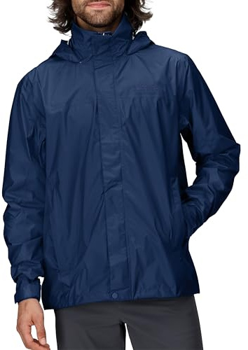 Marmot Män Precip Eco Jacket, Vattentät Jacka, Lätt Regnjacka Med Huva, Vindtät Regnrock, Andningsbar Vindjacka, Perfekt För Löpning Och Vandring, Arctic Navy, Xl
