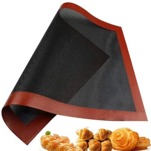 Clyhon Tappetino da Forno in Silicone Foglio per Forme di Cottura, Antiaderente, Resistente al Calore, Riutilizzabile, Microforato, Antiscivolo Teglia 40x30cm