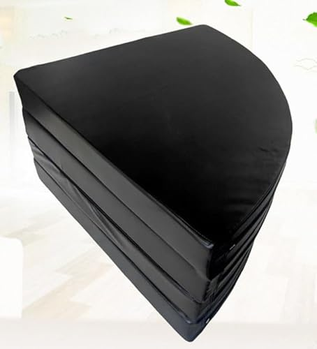 HYLMF Faltbare, stoßdämpfende Stangentanzmatte/runde Pole-Tanzmatten/Gymnastik-/Yoga-Sicherheitsschutzpolster (Größe: 120 x 3 cm, Farbe: Schwarz)