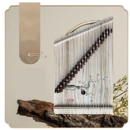 QXSJEDYCH Chinesische Zither, tragbare Mini-Guzheng mit Zubehör, 53 × 32 cm, Guzheng-Übungsgerät, geeignet for Anfänger/Profi, 21 Saiten Guzheng(Color:A)
