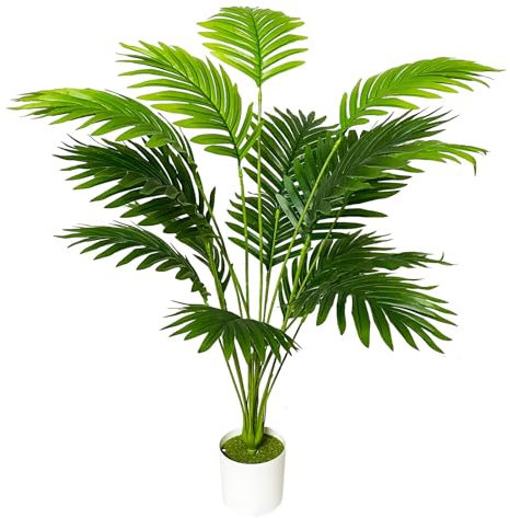 Zelihrdu Kunstpflanze wie echt Plastik Künstliche Pflanzen Groß im Topf Kunstpalme Fake Palme Deko Badezimmer Wohnzimmer Schlafzimmer Balkon Hochzeit Innen Außendekoration (80cm Grün)
