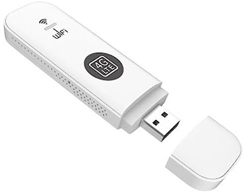 Jrifedptry Modem Router USB WIFI 4G con slot per scheda SIM 4G LTE Router Wifi wireless per auto Supporto B28 banda europea - Bianco