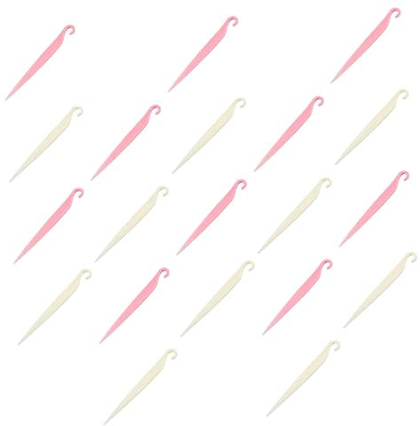 Cabilock Herramientas Para Repostería Cortadores Para Desmoldar Pasteles 20 Piezas De Plástico Blanco y Rosa Herramientas De Hornear Seguras Para Pastelería Casera Kit De Raspadores Para Uso Doméstico