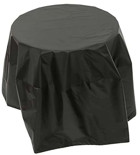 IWOWHERO Cubierta para Parrilla De Jardín Redonda, Protección Total para Barbacoa Al Aire Libre Patio, Cubierta Resistente a UV, Lluvia y Polvo, Funda Ajustable para Barbacoa Exterior