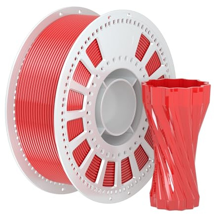 NevsBye Silk PLA 3D Drucker Filament 1.75mm, 1kg Pappspule, Maßgenauigkeit +/- 0.02mm, passend für die meisten Drucker, verhedderungsfrei für reibungsloses Drucken (Rot)