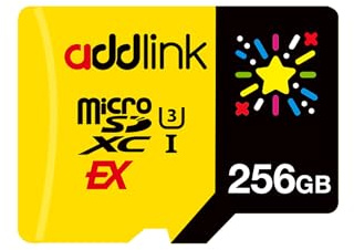 addlink TurboPlay Carte mémoire microSD Express 256 Go, UHS-I, C10, U3, V30, Full HD, 4K, jusqu'à 880/750 Mo/s, NintendoSwitch 2, ROG Ally, Steam Deck, appareil de jeu