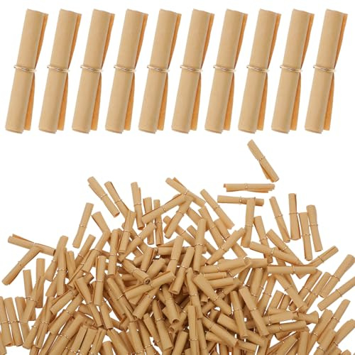 200 Stück Vintage Mini Papierrollen Für Botschaften, Mini Lose Tombola, Beschreibbares Nachrichtenpapier Für Valentinstag, Hochzeit, Geburtstag Und Party Dekoration