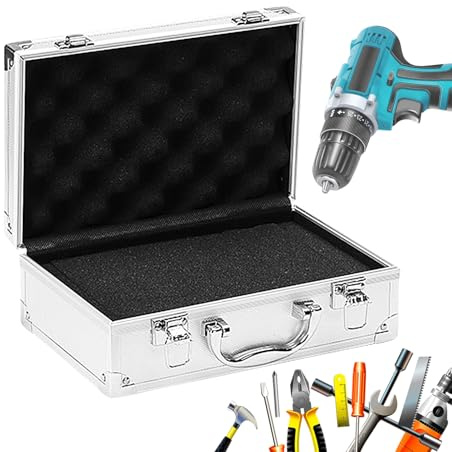 Kleine Alubox Alukoffer, Aluminium Koffer Werkzeugkoffer,Aufbewahrungsbox Mit Deckel,Werkzeugkoffer Werkzeug Alukoffer Mit Leer Alu Box, Werkzeug Aufbewahrung Für Lagerund Transportwerkzeuge