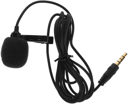 VICASKY Ansteckmikrofon Outdoor und Legierung für Indoor aus Kunststoff Omnidirektionales Lavalier Kondensatormikrofon Satz mit Plug and Play Professionelles Aktivitäten