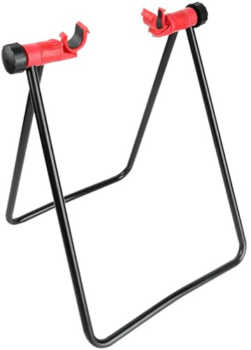 Portabiciclette – Supporto da pavimento da 31,5x42 cm, robusto in lega di alluminio e PVC, supporto verticale triangolare a forma di U con design stabile | Portabici da interno per