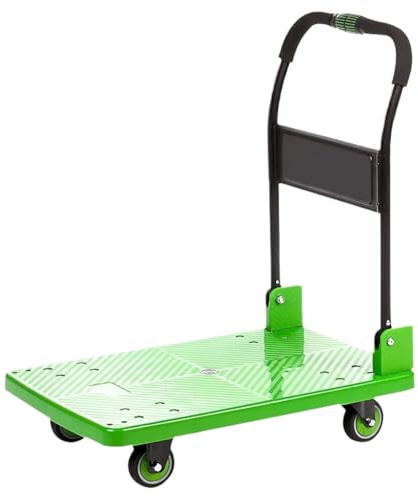 GSACLKES Wagen, Zusammenklappbarer Plattform Wagen Mit Metall Handlehavyduty Transport Wagen Auf Rädern Für Einfache Bewegumehrzweck Hand Truck (73X49 Cm)/Grün/90 * 60