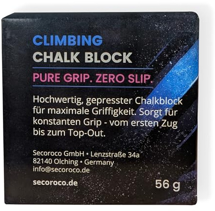 Secoroco Chalk Block 8 x 56 g carbonato di magnesio per arrampicata, boulder, ginnastica, crossfit, sollevamento pesi