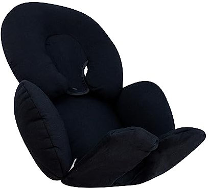 JYOKO Kids Sitzverkleinerer Antiallergikum Universal Baby 100% Baumwolle (Black Series, Enthält eine Kopf- und eine Körperstütze)