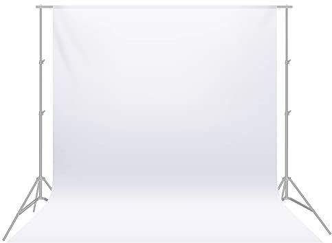 Neewer 9 x 13 fot/2,8 x 4 meter Fotobakgrund Video Studio Bakgrund av polyester bakgrundsskärm, bakgrundsstativ ingår inte (vit)