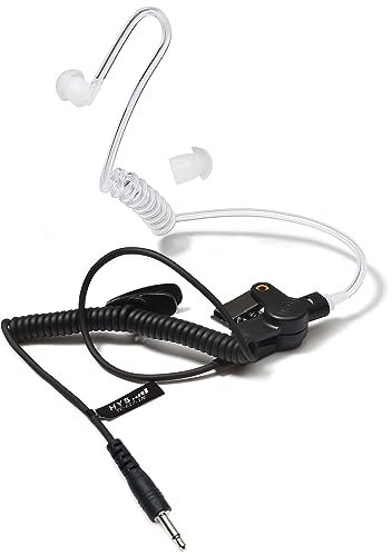 HYS 3.5mm Receive/Listen Only Covert Acoustic Tube Headset Earpiece for Smartphone, Two-Way Radios, Transceivers and Radio Speaker Mics Jacks (Type 3)
