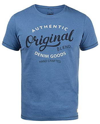 Blend Florenz Herren T-Shirt, Größe:S, Farbe:Federal Blue (74001)