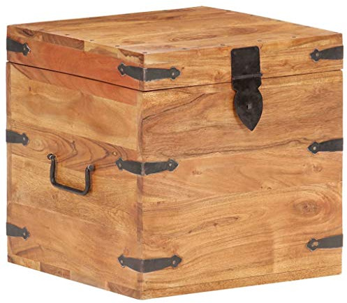 vidaXL Coffre 40x40x40 cm bois d'acacia solide