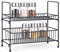 Navaris Supporto Porta Spezie - Doppio Scaffale Portaspezie Barattoli e Contenitori Condimenti - Organizzatore da Cucina in Ferro Nero 30x14,5x26cm