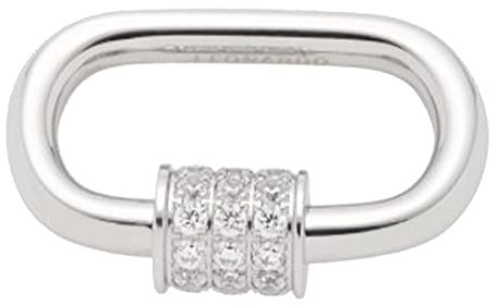 JEWELS BY LEONARDO Joker Clip & Mix Lora • Zwischen-Ring aus silberfarbenem Edelstahl • mit Zirkoniasteinen besetztes Rondel • perfekt in Kombination von Anhängern und Basic-Ketten • Geschenk • 021854