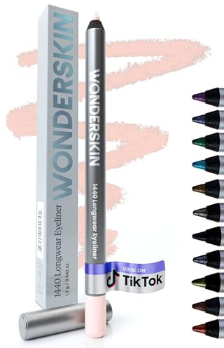 Wonderskin Eyeliner Stift 1440 Langhaftender Pinker Kajalstift - Wasserfester, anspitzbarer Kajalstift & wischfester (Icing)