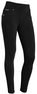 FREDDY - N.o.w.® Skinny-Hose mit mittlerer Bundhöhe und Saum aus Strickstoff, Schwarz , S