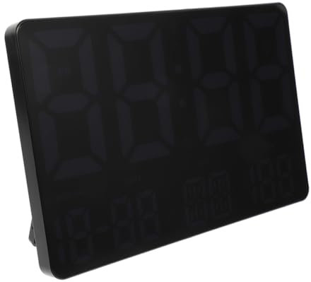 LIFKOME Digitale Led-wanduhr Mit Großem Display Temperaturanzeige Wettervorhersage Und Weckerfunktion Für Wohnzimmer Und Büro
