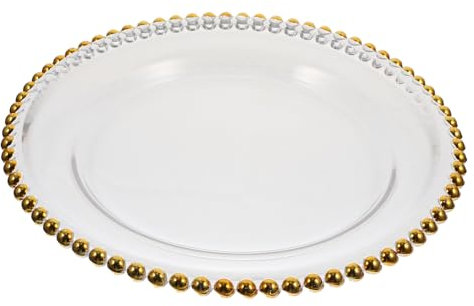 VINTORKY Plateau De Service Verre Élégant Assiette à Fruits Et Bonbons Plateau De Présentation Multifonctionnel Pour Bijoux Et Apéritifs
