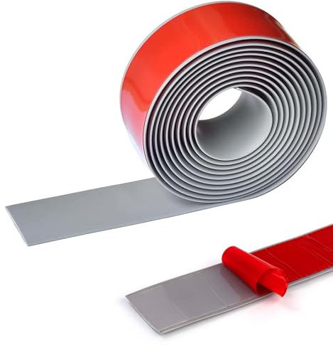 Barre de Seuil Adhesive: 3 m x 5 cm Profil de Transition en PVC Autocollant, Bande de Seuil de Porte, Bandes de Recouvrement pour Sols