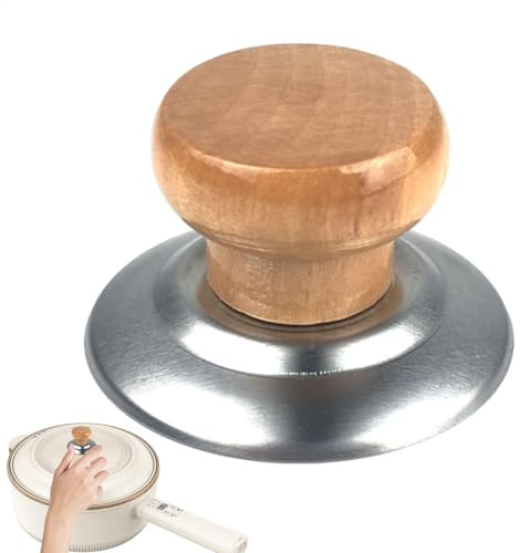 Yidueace Poignée de remplacement pour couvercle de casserole, bouton de couvercle de casserole en bois,Poignées de maintien du couvercle de la poêle de cuisine - Ustensiles de cuisine, bouton de