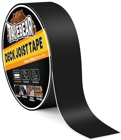TAPEBEAR Dachbahn Klebeband 50mm x 15m, Butyl-Dichtungsband, wasserfest | korrosionsschützend für Holz, Balken, Dach, Terrasse