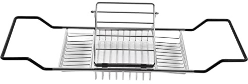 Retractable Bathtub Tray | 304 Stainless Steel Adjustable Bathroom Holder | Removable Stand for Books/Tablets/Wine | Hotel & Home Bath Accessories