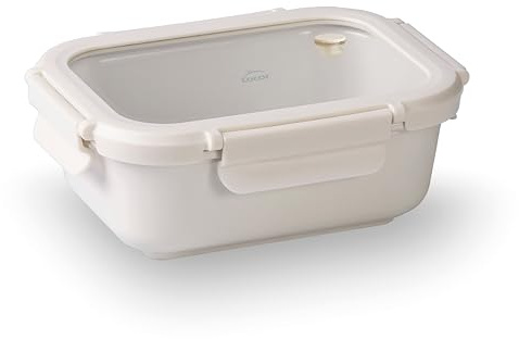 LACOR - 64651 - Recipiente Ceram Cream, Cerámica, 650 ml, Apto para microondas, Apto para horno, 100% hermético, Libre de plomo, cadmio y níquel, ClipLock System