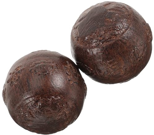 Warmhm Handmassage Kugeln aus Holz Glatte Massagebälle zur Handtherapie Portabel Entspannend zur Muskelentspannung und Stressabbau für Senioren und Handgymnastik