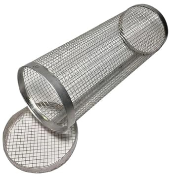 Compatible For Barbecue Grill Grate Cages Camping Picnic Cookware Outdoor Round BBQ Campfire Grid Rolling Basket(Large Basket x1)