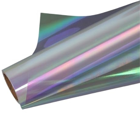 Blommigt födelsedagspresentpapper, Cellofanpapper 10m x 60cm rulle for presentinslagning av blombukett