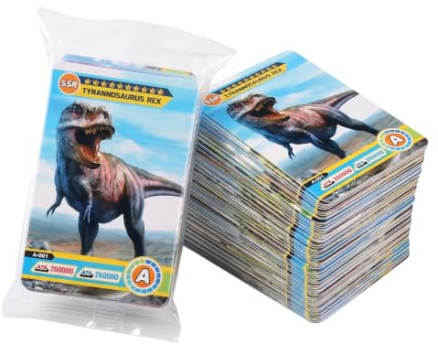 DYIOTF 42 Dinosaur Card Set, Dinosaur Quartet & Trading Cards, Educational Learning Toy & Knowledge Cards, Ideal Travel Game & Gift