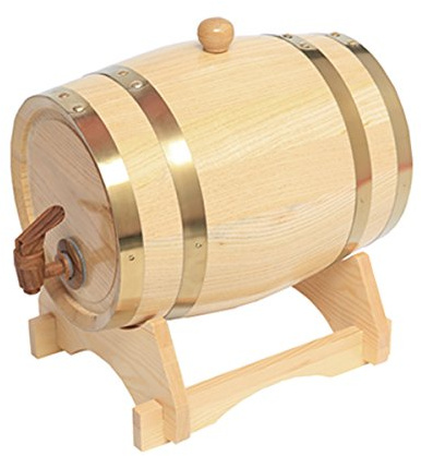 Barril de madera de roble de 5 litros Dream Wood para almacenamiento y envejecimiento de vino y bebidas, con soporte