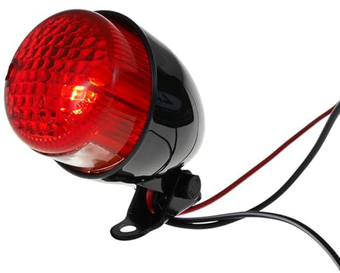 Mini Rücklicht Bremslicht schwarz E-geprüft kompatibel für Chopper, Custom Motorrad