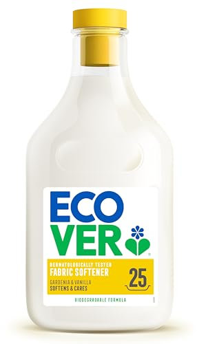 Ecover Suavizante lavadora ecológico, Fragancia Gardenia/Vainilla, 750 ml, 25 lavados