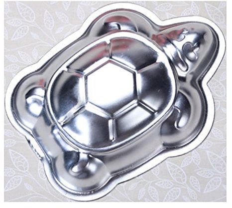 Pormasbenzer 2 PCS Mini Small Aluminum Cake Mould Turtle Shape Cake Pan Decorating Mould Pudding Chocolate Jelly Tins Baking Tool