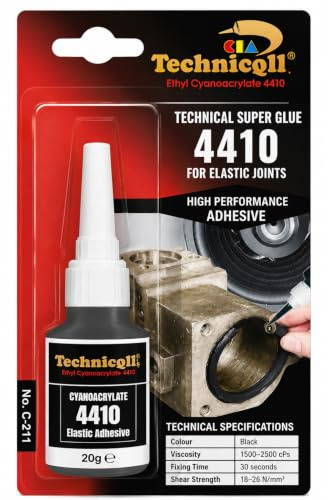 Flexible Super Glue 4410 20g – Rubber Gasket O-Ring Adhesive Black